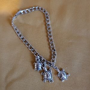 3 pc Turtle Charm Bracelet